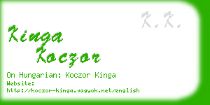 kinga koczor business card